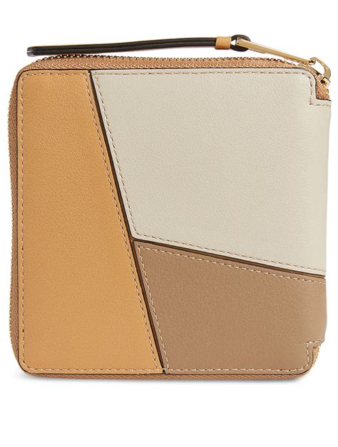 LOEWE Puzzle Leather Square Zip Wallet .